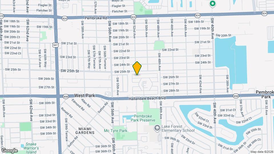 5125 SW 26th St Map and Location Details