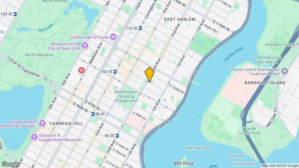 302 E 104th St Map and Location Details