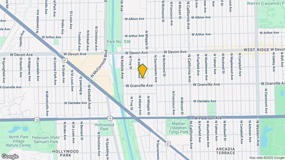 6223 N Albany Ave Map and Location Details