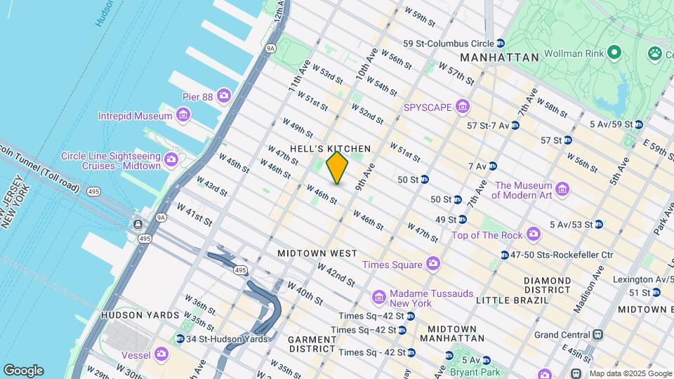 420 W 47th St Map and Location Details