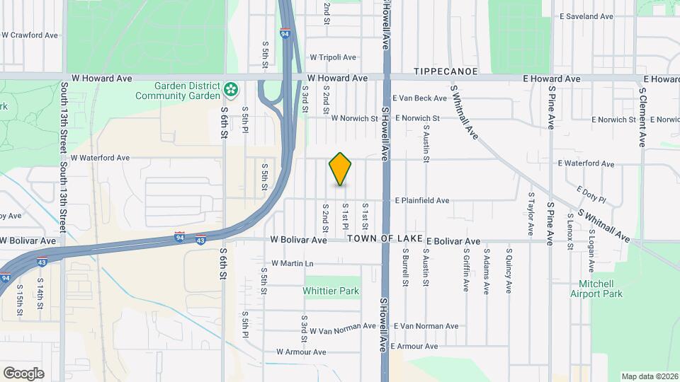 4167 S 1st Pl Map and Location Details