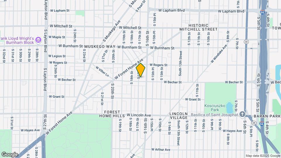 1622 W Becher St Map and Location Details