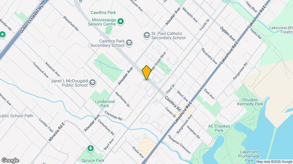 1180 Cawthra Rd Map and Location Details