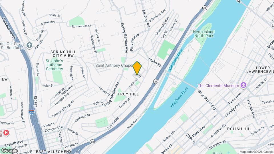 1622 Hatteras St Map and Location Details