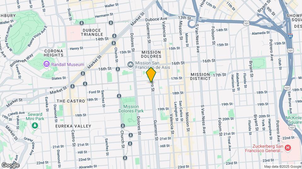 524 Guerrero St Mapa y Detalles de la Ubicación