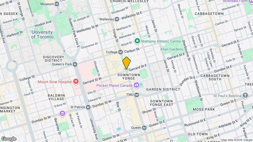 4 Gerrard St E Map and Location Details