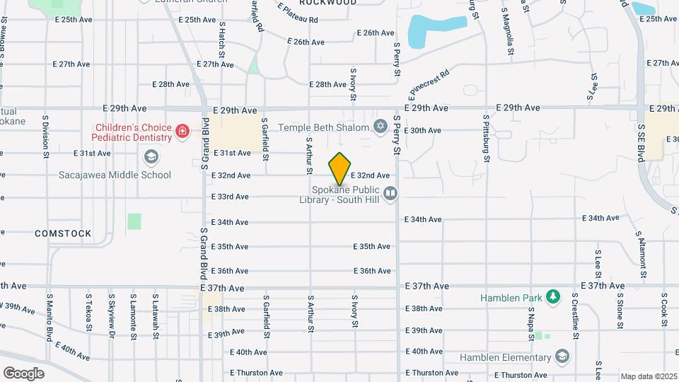 1117 E 33rd Ave Map and Location Details