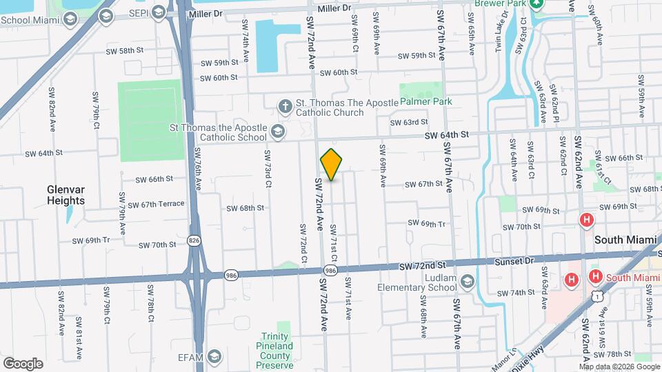 6681 SW 71st Ct Map and Location Details