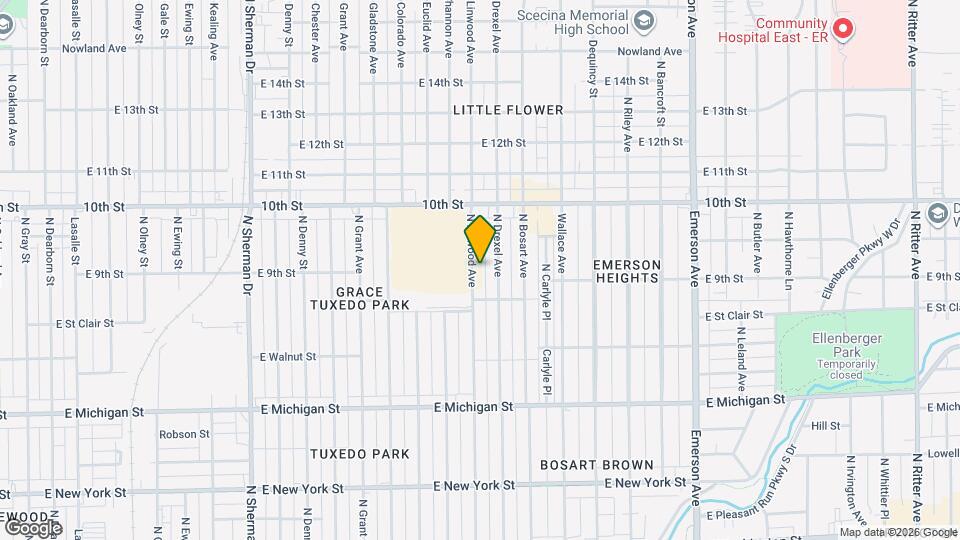 901 N Linwood Ave Map and Location Details