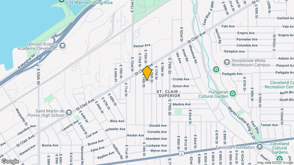 1005 E 74th St Map and Location Details