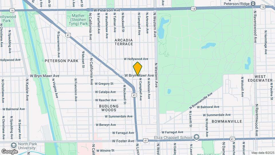 2501 W Bryn Mawr Ave Map and Location Details