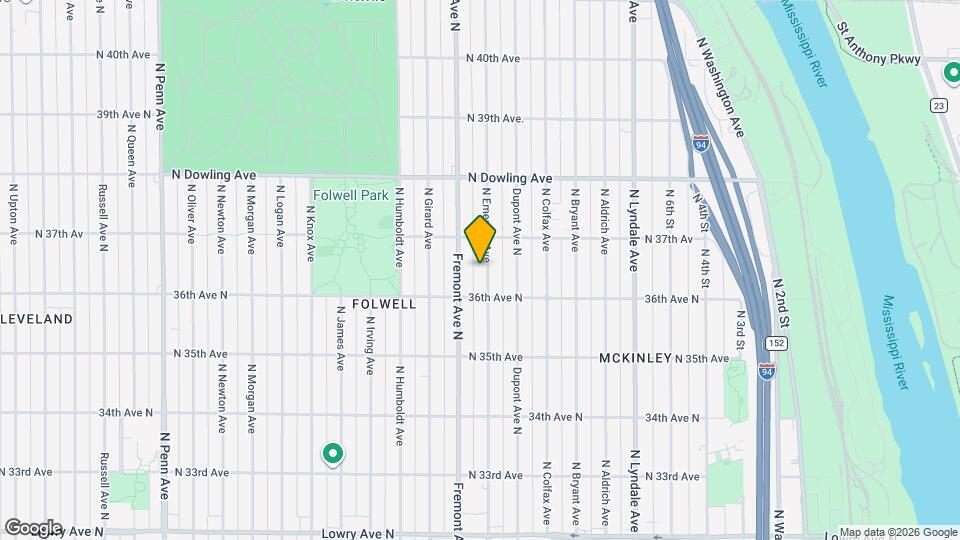 3627 Emerson Ave N, Unit Lower Unit Map and Location Details