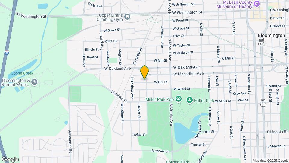 1401 W Elm St Map and Location Details