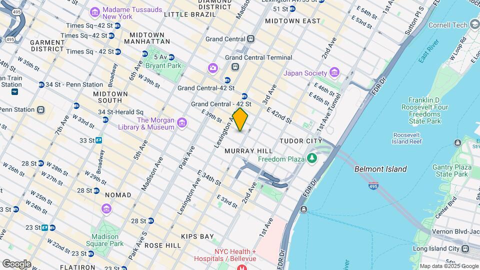 154 E 39th St Map and Location Details