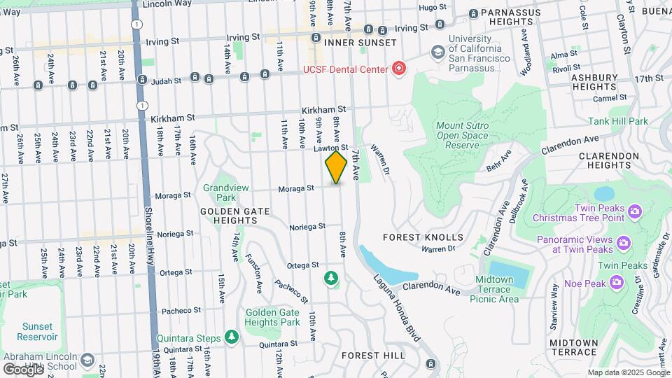 201 Moraga St Map and Location Details