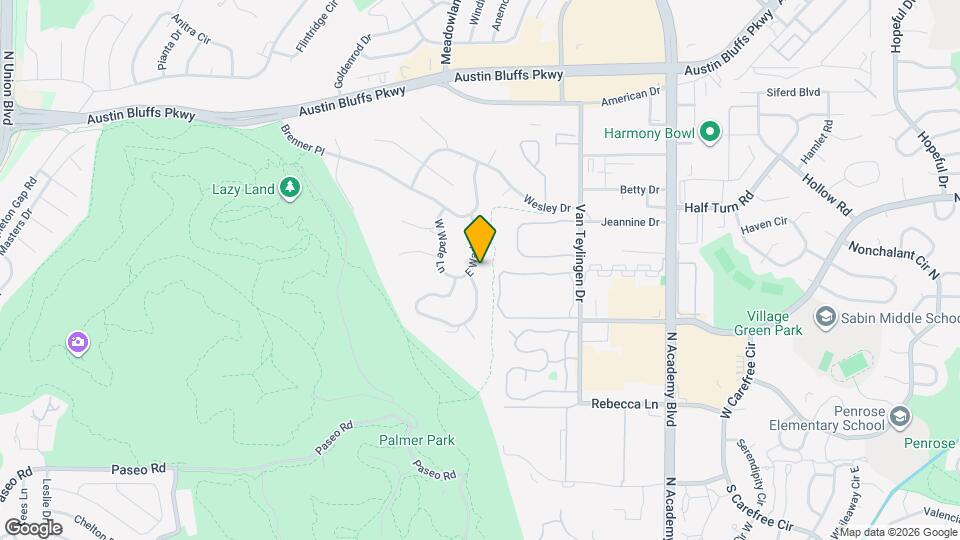 3625 E Wade Ln Map and Location Details