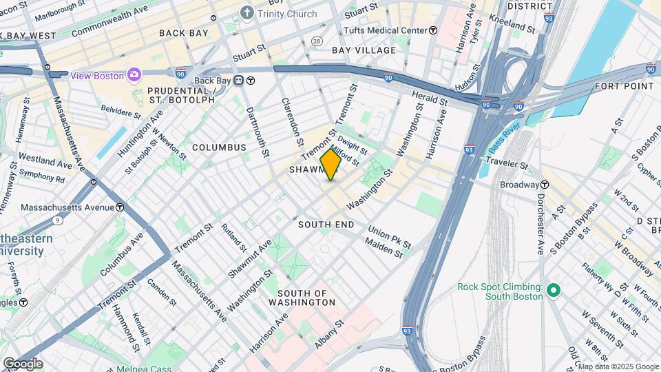 305 Shawmut Ave, Unit 1 Map and Location Details