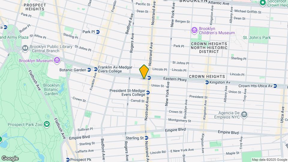 Modern Renovated 2BR with Skylight & Private Balcony in Prime Crown Heights Mapa y Detalles de la Ubicación