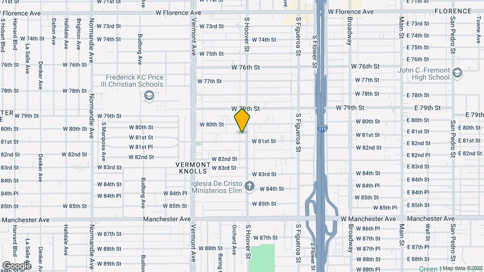 8029 S Hoover St Map and Location Details