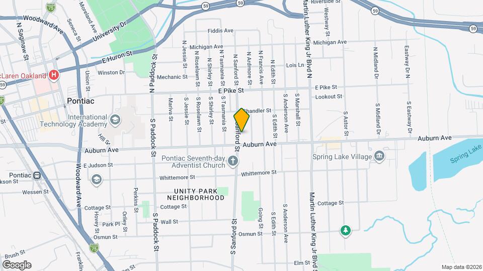 101 S Sanford St Map and Location Details