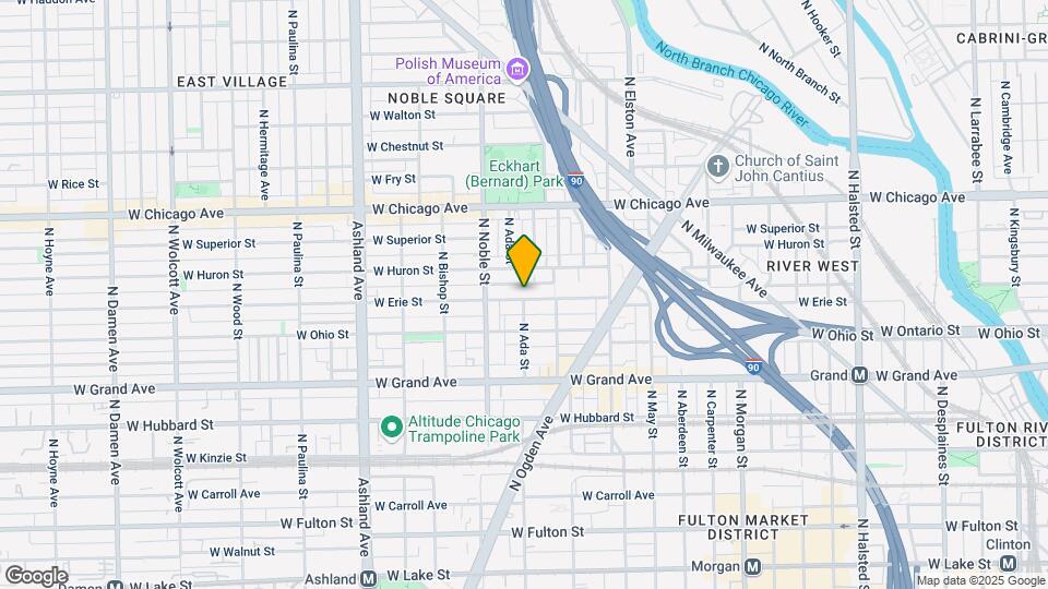 1332 W Erie St Map and Location Details