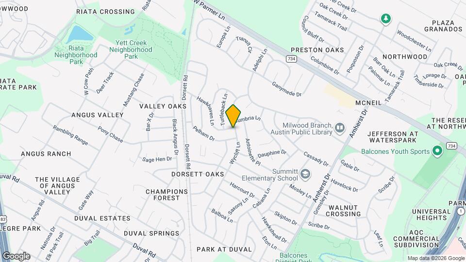 4601 Hawkhaven Ln Map and Location Details