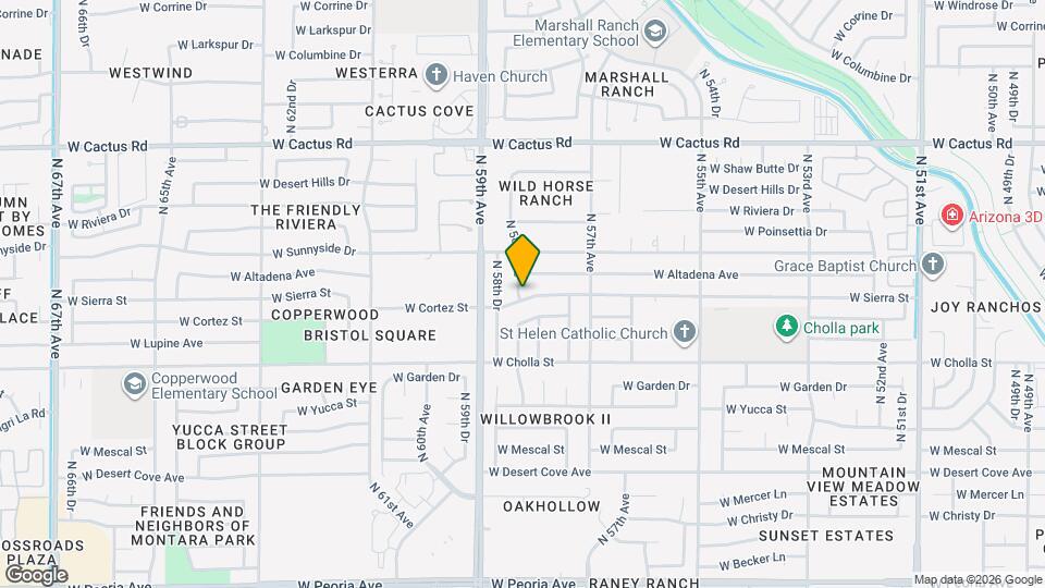 11605 N 58th Ave Mapa y Detalles de la Ubicación