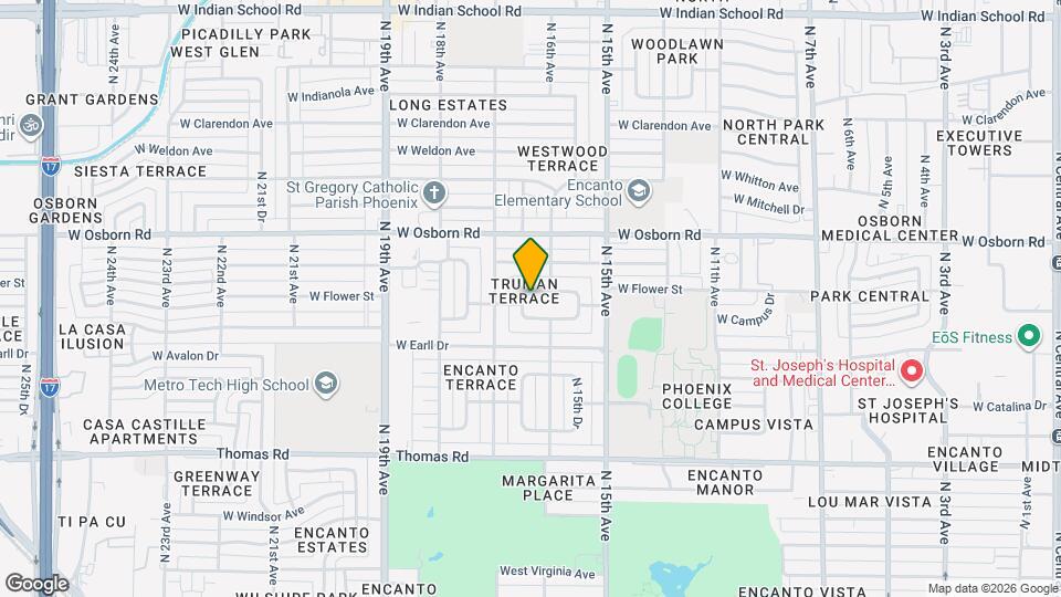 1617 W Flower Cir N Map and Location Details