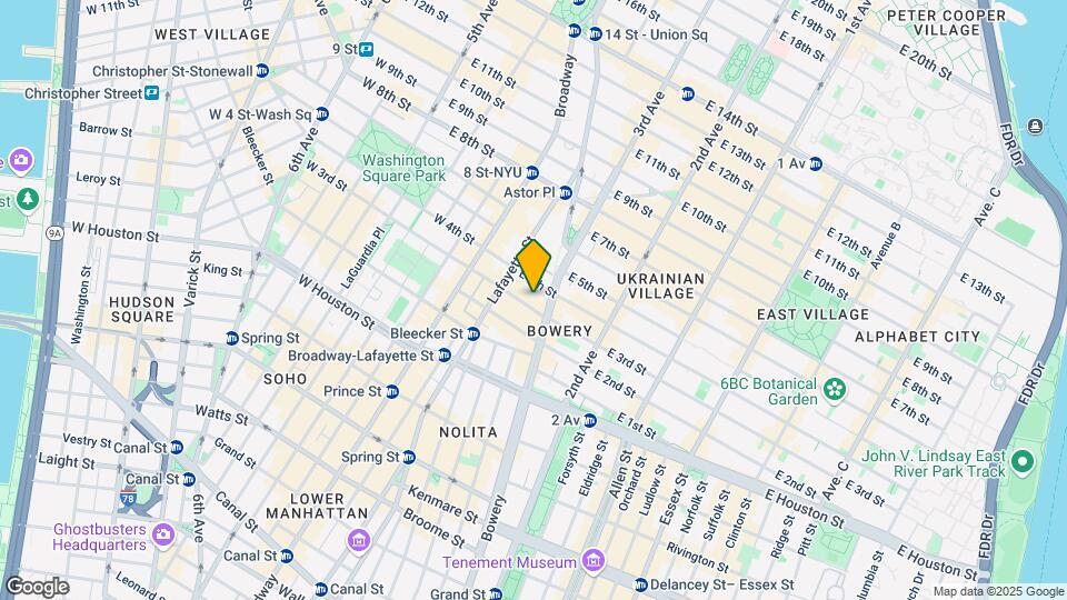 48 Great Jones St Mapa y Detalles de la Ubicación