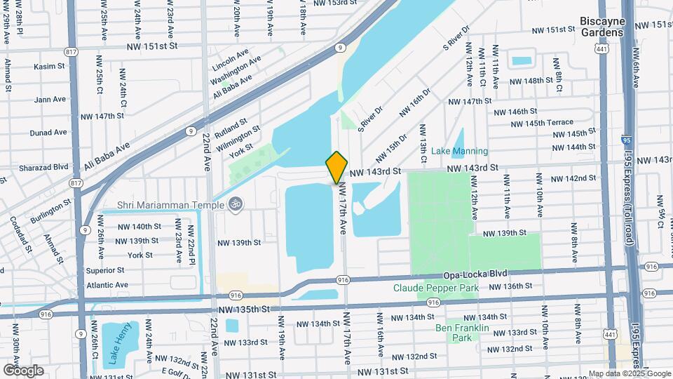 14238 NW 17th Ave Map and Location Details