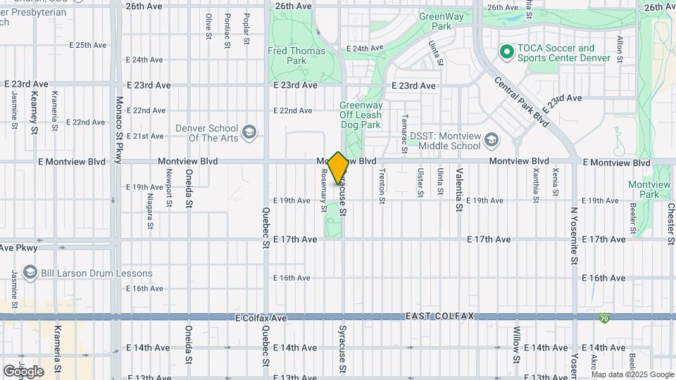 1925 Syracuse St Mapa y Detalles de la Ubicación