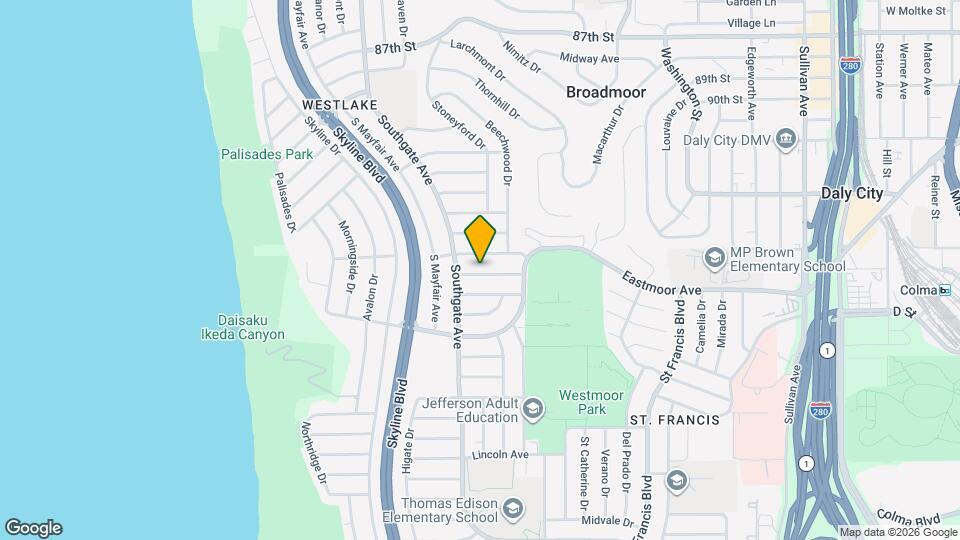 68 Crestline Ave Map and Location Details