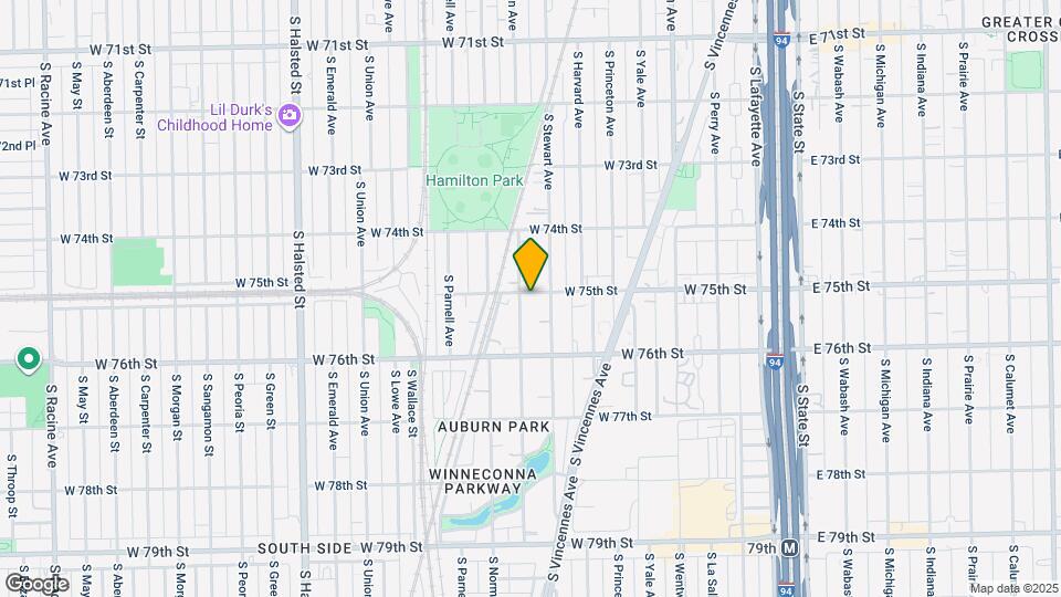 7501 S Eggleston Ave Mapa y Detalles de la Ubicación