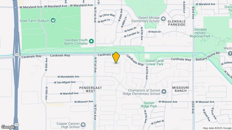 8922 W Rancho Dr Map and Location Details