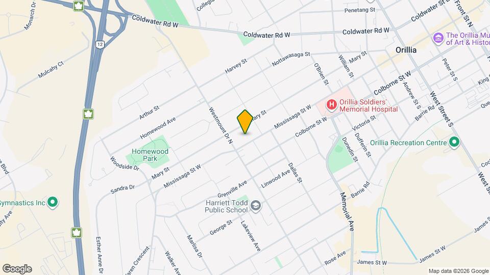 320 Mississaga St W Map and Location Details