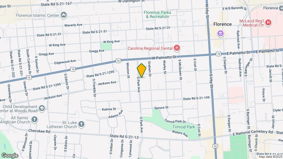 406 S Park Ave Map and Location Details