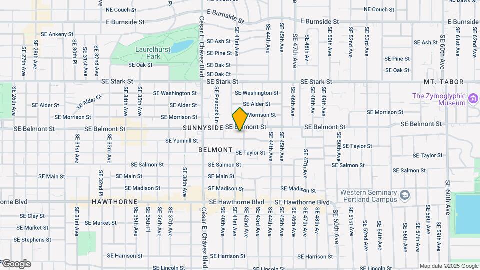 4115 SE Yamhill St Map and Location Details