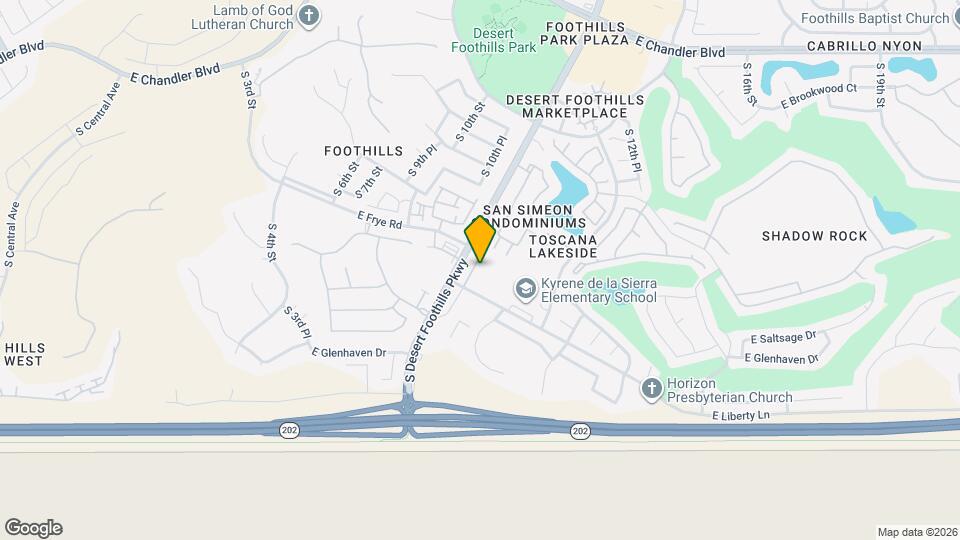 16437 S 10th St Map and Location Details