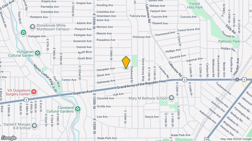 10919 Olivet Ave Map and Location Details