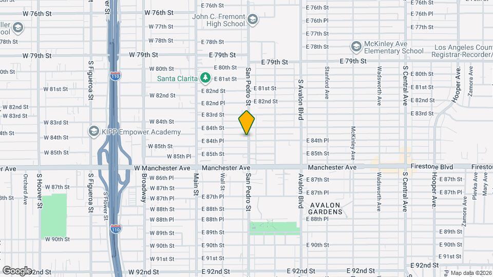 263 E 84th Pl Map and Location Details