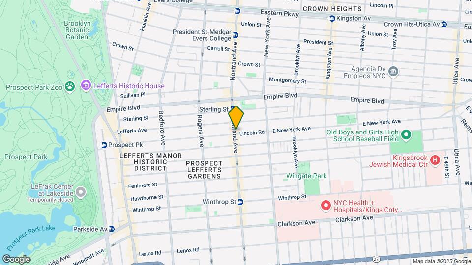 1077 Nostrand Ave Map and Location Details