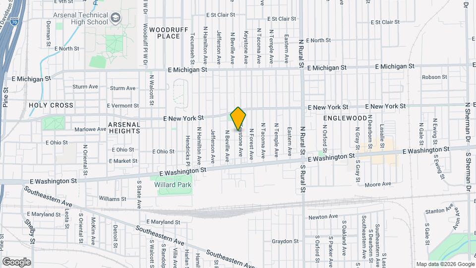 210 N Keystone Ave Map and Location Details