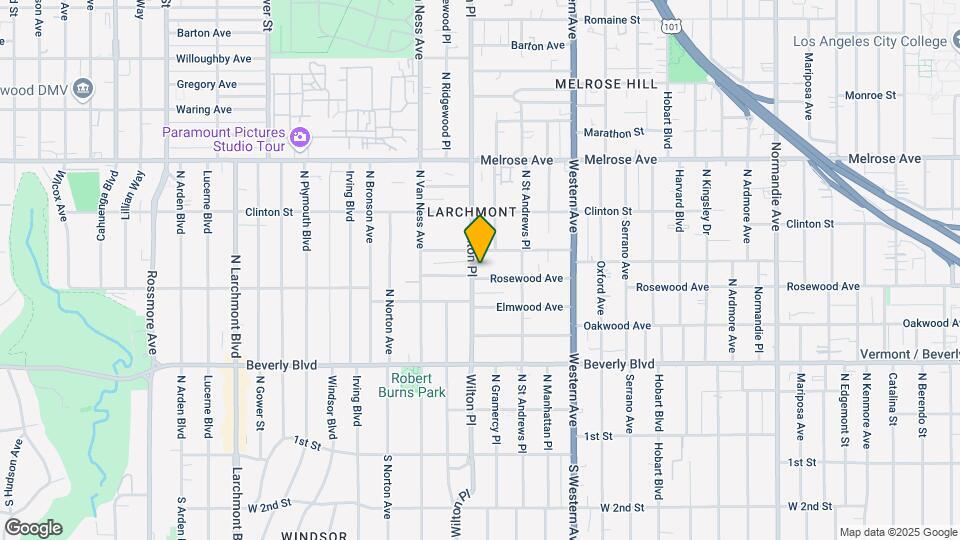 4955 Rosewood Ave Map and Location Details