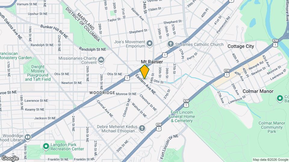 3615 Eastern Ave NE Map and Location Details