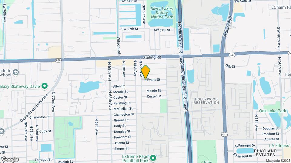 6458 Evans St Map and Location Details