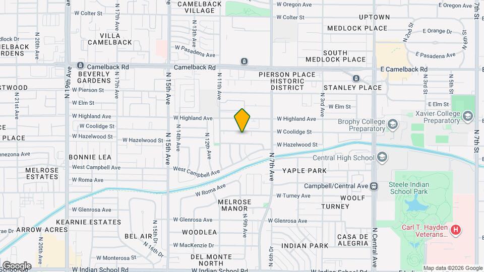 735 W Coolidge St Mapa y Detalles de la Ubicación