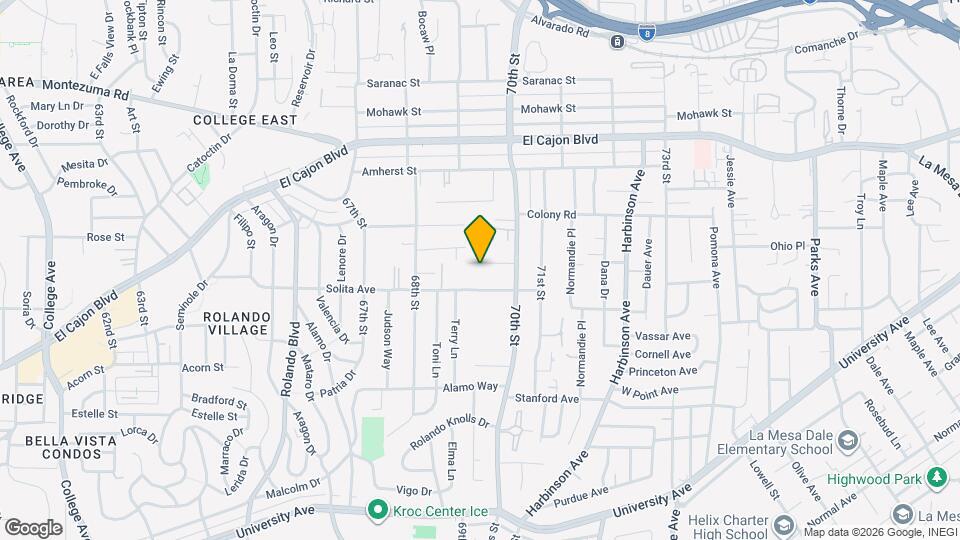 6921 Adams Ave Map and Location Details