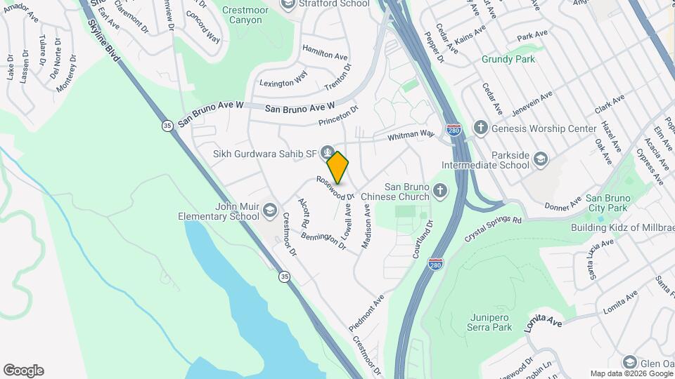 2350 Rosewood Dr Map and Location Details