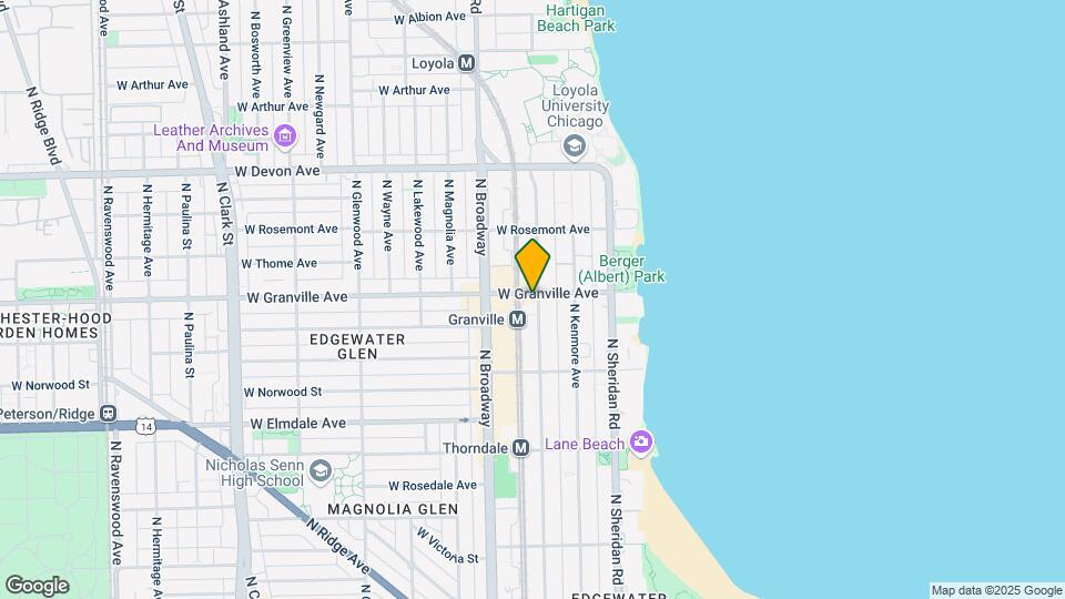 1101 W Granville Ave, Unit 9 Mapa y Detalles de la Ubicación