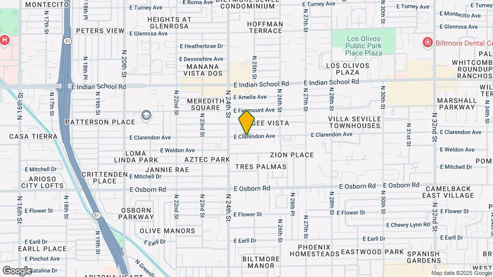 2435 E Clarendon Ave Map and Location Details